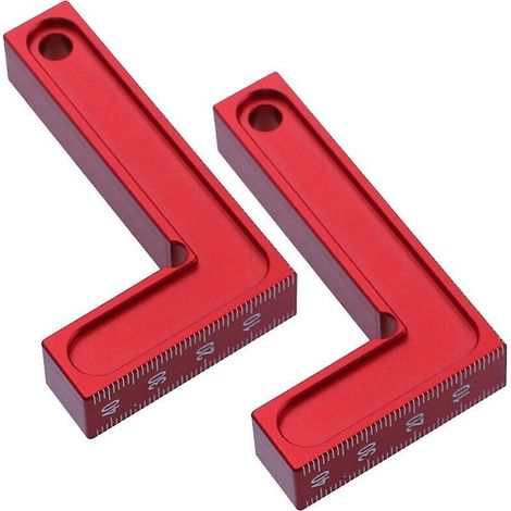 2-piece 90-degree square ruler, mini L-shaped right-angle positioner