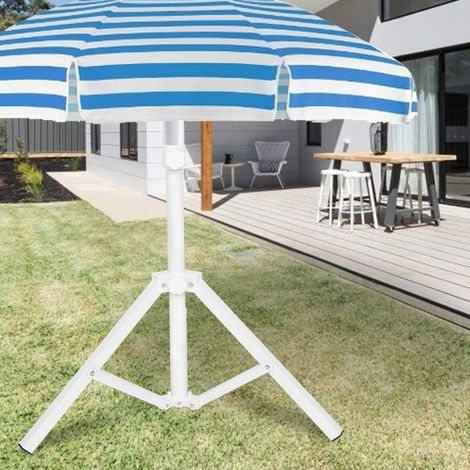 Support pour Parasol Pliable, Base de Support pour Parasol Portable réglable, Triangulaire, en Fer, Convient pour Parasol de 2 mètres (1/5)