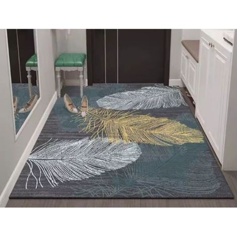 Tapis Shaggy - Velours Cristal - Salon Chambre - 80x120 cm - Bleu Gris (1/5)
