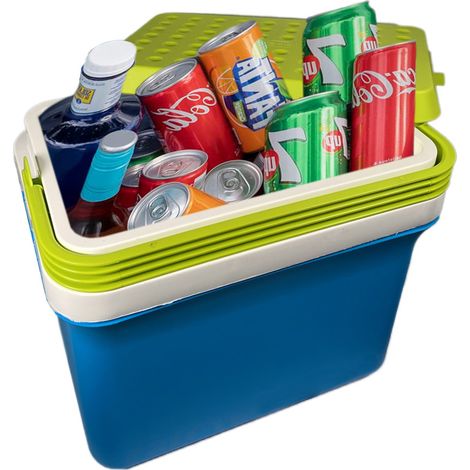 Frigorifero termico portatile da 29,5 Litri - mis. 41x27,8x40 cm - borsa rigida per tavolette ghiaccio per picnic e campeggio