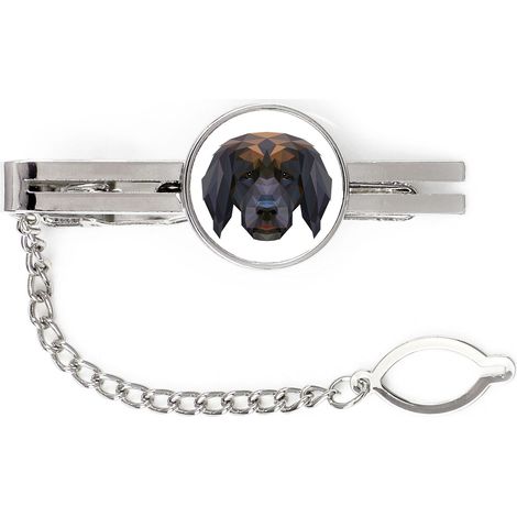 Leonberger - Pinza de corbata geométrica con foto e inscripción Art-Dog (1/4)