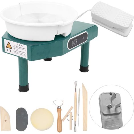 Tour de poterie céramique domestique 250W 220V avec écran LCD, prise AU, outils DIY pour enfants et adultes (1/5)