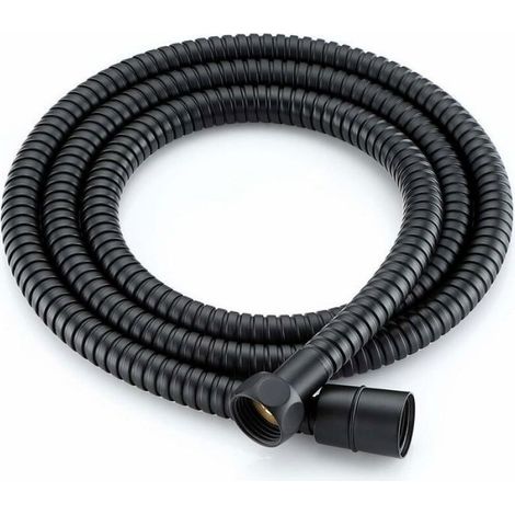 Tuyau De Douche - Acier Inoxydable - 1,5 M - Anti-Torsion - Pour Douche À Main Et Douche De Tête - Noir (1/4)