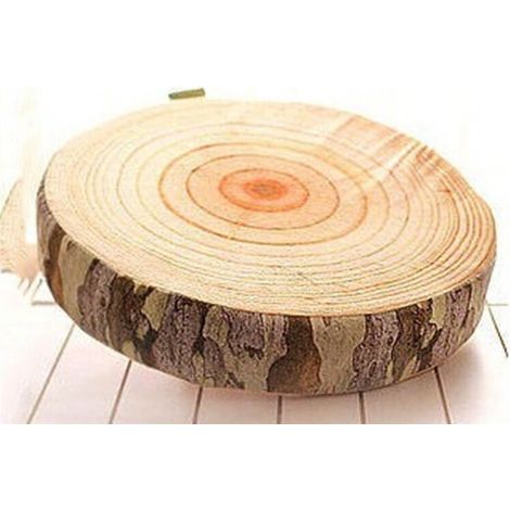Dekorative Kissen aus Holzspänen, runde Sitzkissen, weiche Druckmuster, dekorative Kissen in Form eines Ginkgobaums.