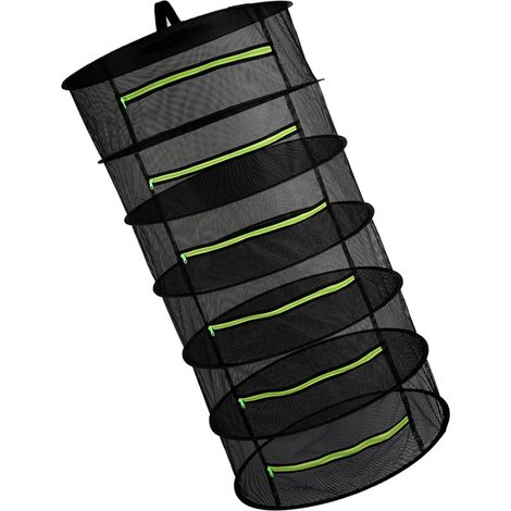 6-stufiger Hängetrockner mit Reißverschluss – Faltbarer Netztrockner für Blumen, Knospen und Pflanzen – 60 cm Durchmesser – Inklusive Tragetasche (1/5)