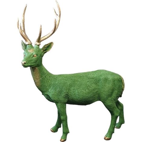 Figur Hirsch Polyresin 98 x 40 x 78 cm grün Dekofigur