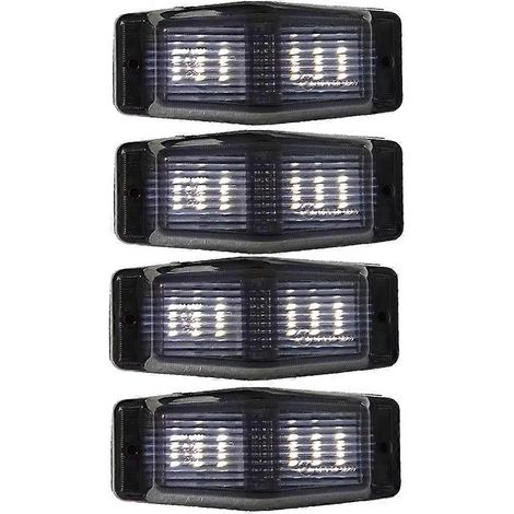 Lot de 4 feux de position LED blancs fumés pour calandre avant de camion MAN, avec indicateur de brûleur double. (1/5)