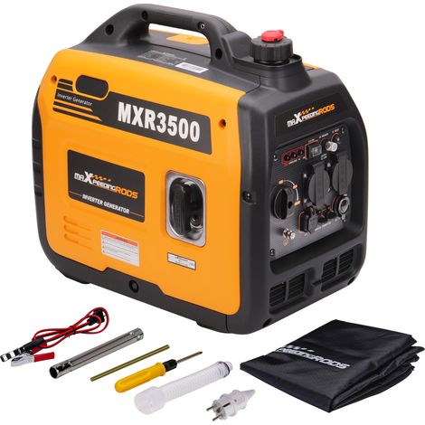 Stromerzeuger Inverter 3300W Benzin 4 Takt mit USB und 230 V Steckdosen Superleise und leicht als Notstromaggregat für Camping Reise Garage Wohnwagen Baustelle maXpeedingrods