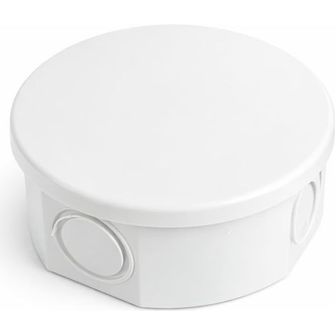 WEBMATEL Caja Derivación Ø83x45mm Pared Lisa Tapa Presión IP44 IK07 Superficie 4 Entradas Gris (1/5)