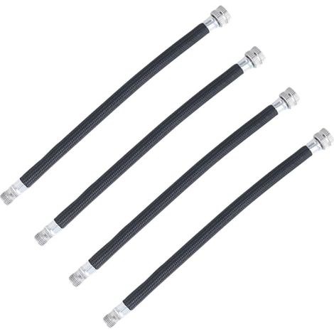 4 pièces Tube Extension pour Gonfleur Rallonge Flexible pour Valve Américaine de Pompe Accessoire et Facile à Installer pour Compresseur Air et Gonflage de Pneus