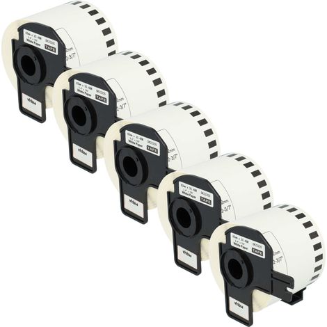 vhbw 5x Label Roll with Holder 62mm x 30.48m (1 Label) Replacement for Brother DK-22205 for Label Maker (1/4)