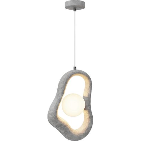 Maytoni Opus Plafonnier suspendu moderne gris 1xG9 abat-jour blanc
