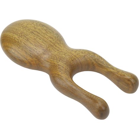 Bâton de massage en bois de santal, outil de gua sha multifonction portable, soulage les tensions du visage et du corps, accessoire de bien-être naturel. (1/5)