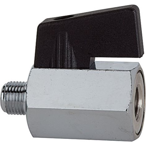 Riegler Mini-Kugelhahn, glatte Oberfläche, MS vern., G 3/4 IG/AG, DN 13,5 (1/3)