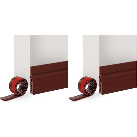 Joint de porte adhésif 100 cm x 5 cm, joint d'étanchéité pour bas de porte, joint d'isolation phonique et anti-poussière (marron) (1/5)