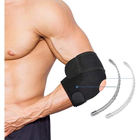Coudière pour tendinite, épicondylite, protection du coude, support de coude, tennis elbow, coudière ajustable, double stabilisateur pour tennis et golf, course à pied (1/5)