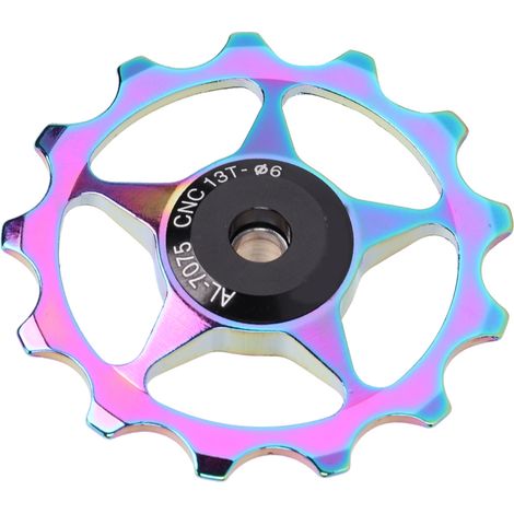 Galet de dérailleur arrière en alliage d'aluminium pour VTT, accessoire de vélo, coloré - 13 dents (1/5)