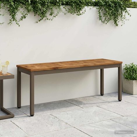 vidaXL Banco de jardín 108,5 x 35 x 45 cm Madera de Acacia Sólida (1/5)