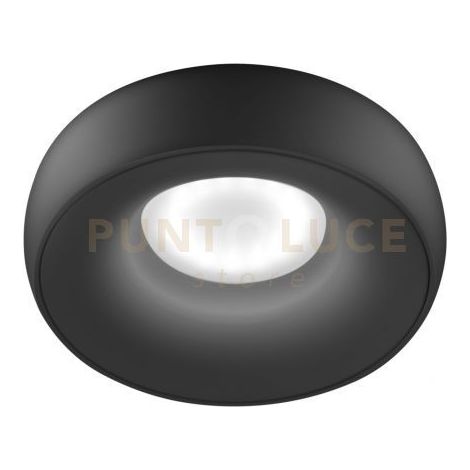GFA1171- FARETTO OTTICA ARRETRATA AD INCASSO TONDO 1 LUCE ATTACCO GU10 D.9,8CM ALLUMINIO NERO