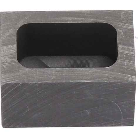 Moule en graphite rectangulaire pour affinage de métaux précieux, creuset de fusion pour or, argent, cuivre, bijouterie et coulée. (1/5)