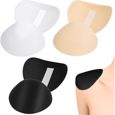 3 paires d'épaulettes, épaulettes en mousse de 1,5 cm d'épaisseur, épaulettes antidérapantes autocollantes, pour une sil (1/5)