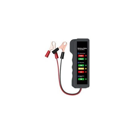 1 Pièce Testeur de batterie de voiture 12V,testeur d'alternateur automobile,vérificateur de batterie,analyseur pour vérifier l'alternateur et le système de charge de la batterie,indication LED (1/5)