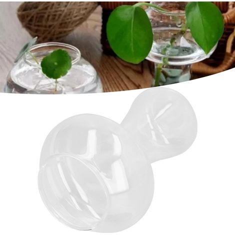 Vase en Verre Borosilicate Anti-Choc Thermique Aspect Champignon Dimensions 8x13 cm Transparent (1/5)