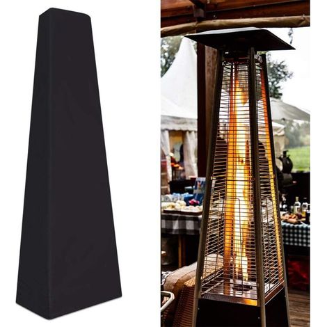 Housse de protection pour chauffage de terrasse,Résistante,Protection complète,Pour chauffage de jardin extérieur,Pour torche pyramide et chauffage de terrasse,Tube en verre triangulaire,Étanche (1/4)