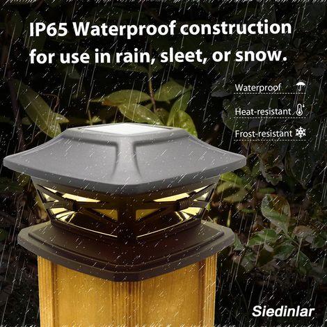 Lampes solaires sur pilier pour poteau extérieur, étanches, à LED, pour jardin (1/5)