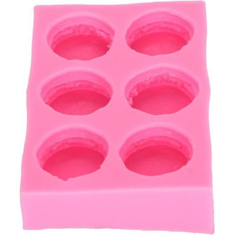 Moule à bougie - - Macaron - Silicone - Antiadhésif - Rose (1/4)