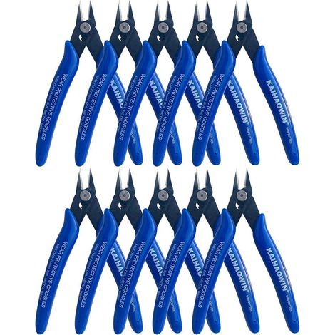 Seitenschneider 10er Set 170 mm Präzisionsdrahtschneider mini blau (1/5)