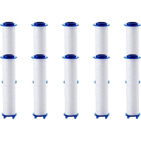 10 Filtres,Coton,6.5cm,Cartouches Amovibles,Pommeau De Douche Universelle,Douche