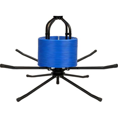 Enrouleur de tuyau de chauffage par le sol, Taille totale 13575,2 cm, Taille de la base 103,534 cm, Capacité de charge 200 kg, Poids brut 10,75 kg, Matériau en acier (1/5)