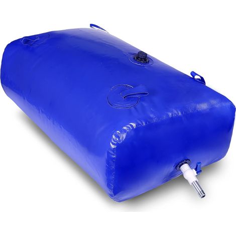 Ej.Life 1000L Faltbarer Wasserblasen-PVC-Lagertank mit Wasserhahn, Tragbare Zugringe für Outdoor, Garten, Camping (1/5)
