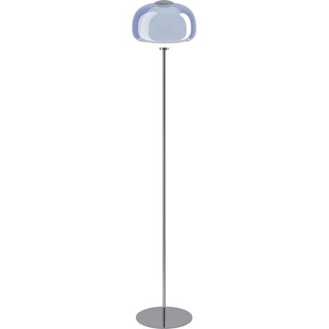 Eglo Stehleuchte Belomontejo E27 Ø30 x H157,5 cm chrom/weiß/blau Lampen (1/3)
