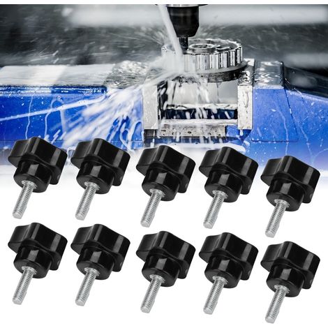 10 Handschrauben für Industriedrehmaschinen, fünfeckiger Sterngriff M63220 (1/5)