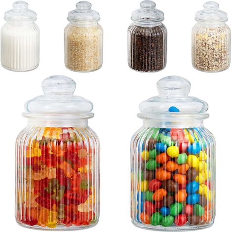 Tarros de cristal paquete de 6 1.000 ml