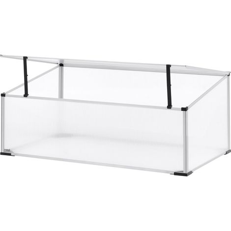 Garden Greenhouse Silver Polycarbonate Sheets Aluminum Frame UV Protection CARFIZZI (1/5)