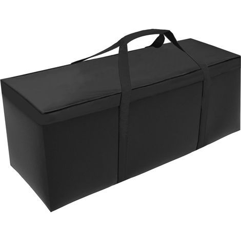 Sac de Rangement Coussin - 1 Pièce - Tissu Oxford 600D - Imperméable et Anti-UV - Pour Jardin Terrasse et Décoration - Noir 200x60x75cm (1/5)