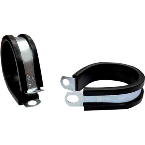 Clip en P, Acier Noir, Diamètre intérieur 18mm ( Prix pour Sachet de 20 )