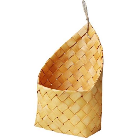 KOWOLL Lot de paniers de demoiselle d'honneur avec anse, petits paniers en rotin tressé, paniers de Pâques pour enfants, rangements pour mariages et fêtes. (1/5)