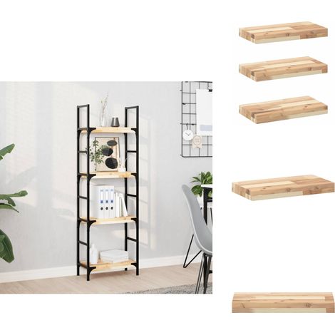 Étagères flottantes 3 pcs 60x20x4 cm acacia massif non traité - Etagere Murale - Etageres Murales - Étagères Décoratives - Rangement Mural - Meuble Déco (1/5)