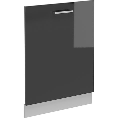 Geschirrspülblende R-Line, Anthrazit Hochglanz, 60 cm ohne Arbeitsplatte, Vicco