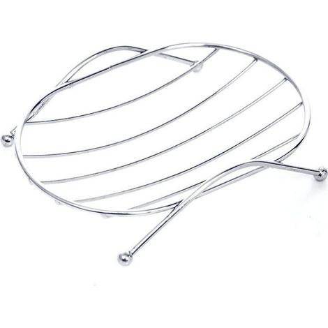 Porte-savon en acier inoxydable, argenté, 12 cm x 8 cm x 2 cm, boîte à savon de salle de bain avec système d'évacuation. (1/5)