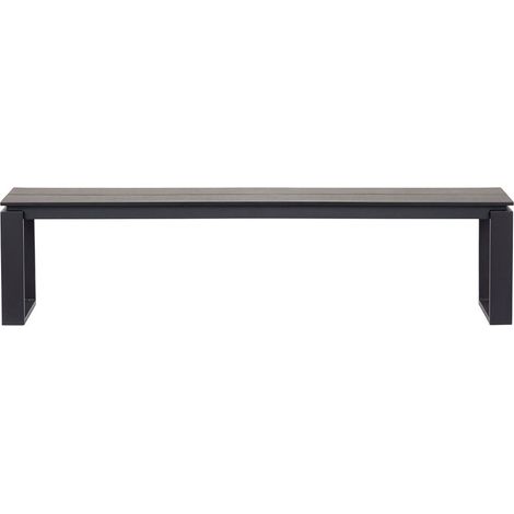 Ebuy24 – Banc de jardin 180 cm – Noir – Design moderne et élégant – Pour espaces extérieurs – Résistant aux intempéries (1/2)