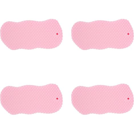 Éponge de bain 3D à motif écailles de poisson - Douce pour la peau, exfoliante de bain sans douleur pour bébé (Rose, lot de 4) (1/5)