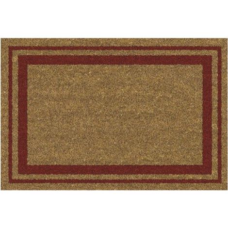 Idmat Tapis Naturel Rouge 40 x 60 cm Rectangulaire