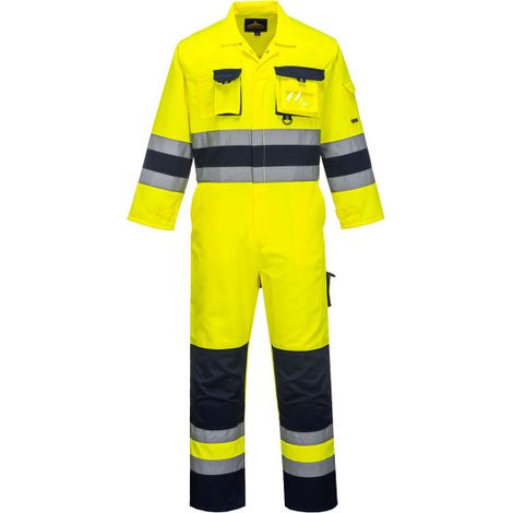 Mono de trabajo de alta visibilidad Nantes autopistas o tráfico TX55 M Amarillo/Marino