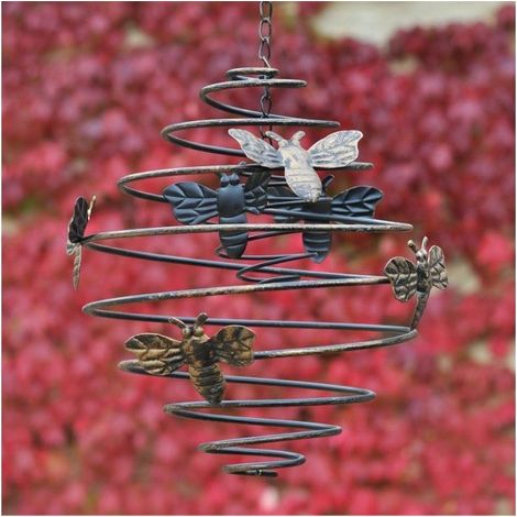 Windchime 38 cm Bee Mobile Design Bronze Finish Woodlodge