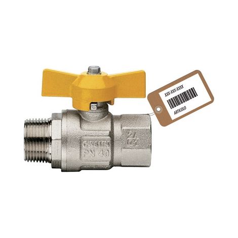 VALVOLA A SFERA GAS MF A FARFALLA MOD. LONDON F-BRICO- 3/4  DN  20- FAIDF- pezzi 1
